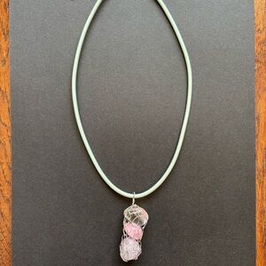 Pastel Dyed Quartz Hand Wire-Wrapped Necklace | 19.5 IN